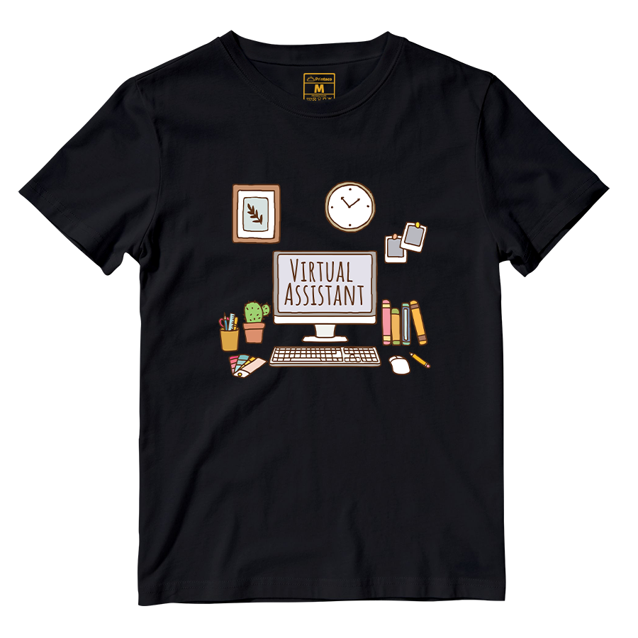 Cotton Shirt: Aesthetic Virtual Assistatnt Desk