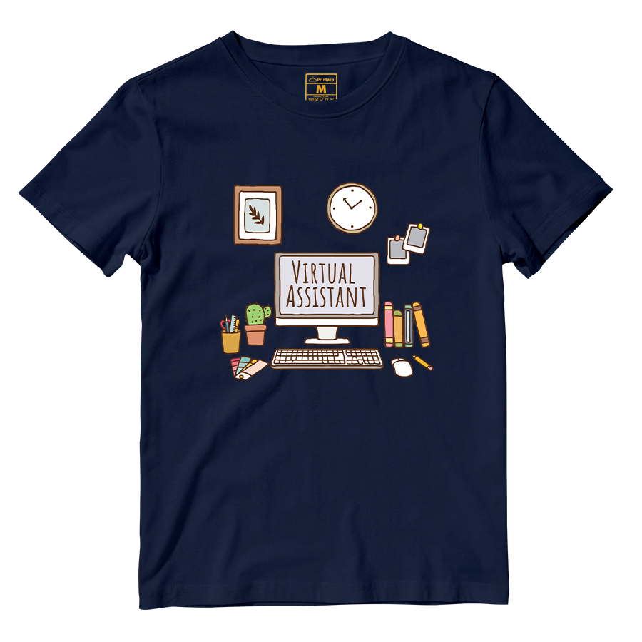 Cotton Shirt: Aesthetic Virtual Assistatnt Desk