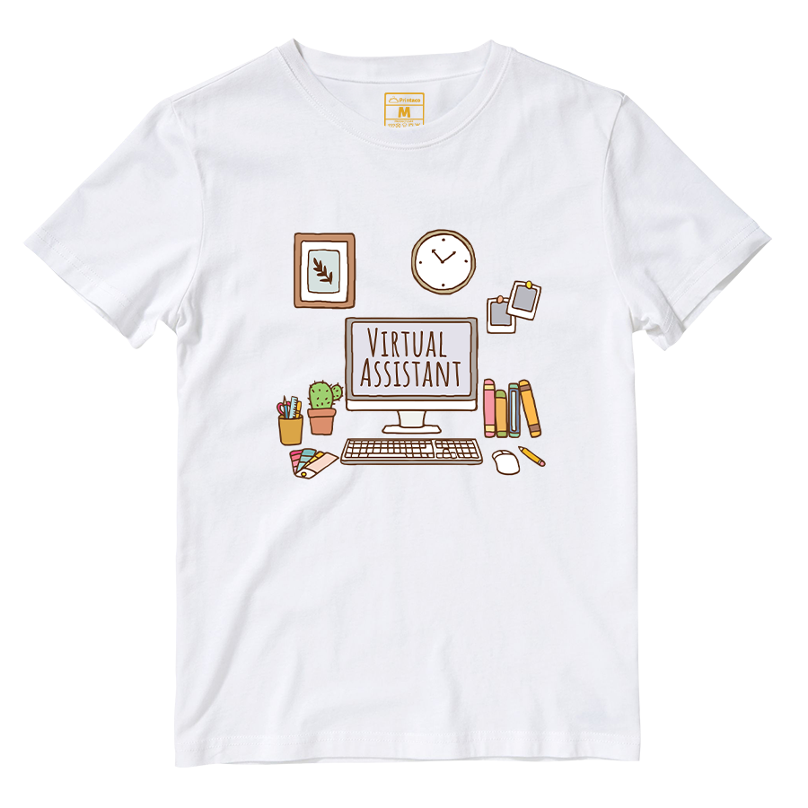 Cotton Shirt: Aesthetic Virtual Assistatnt Desk