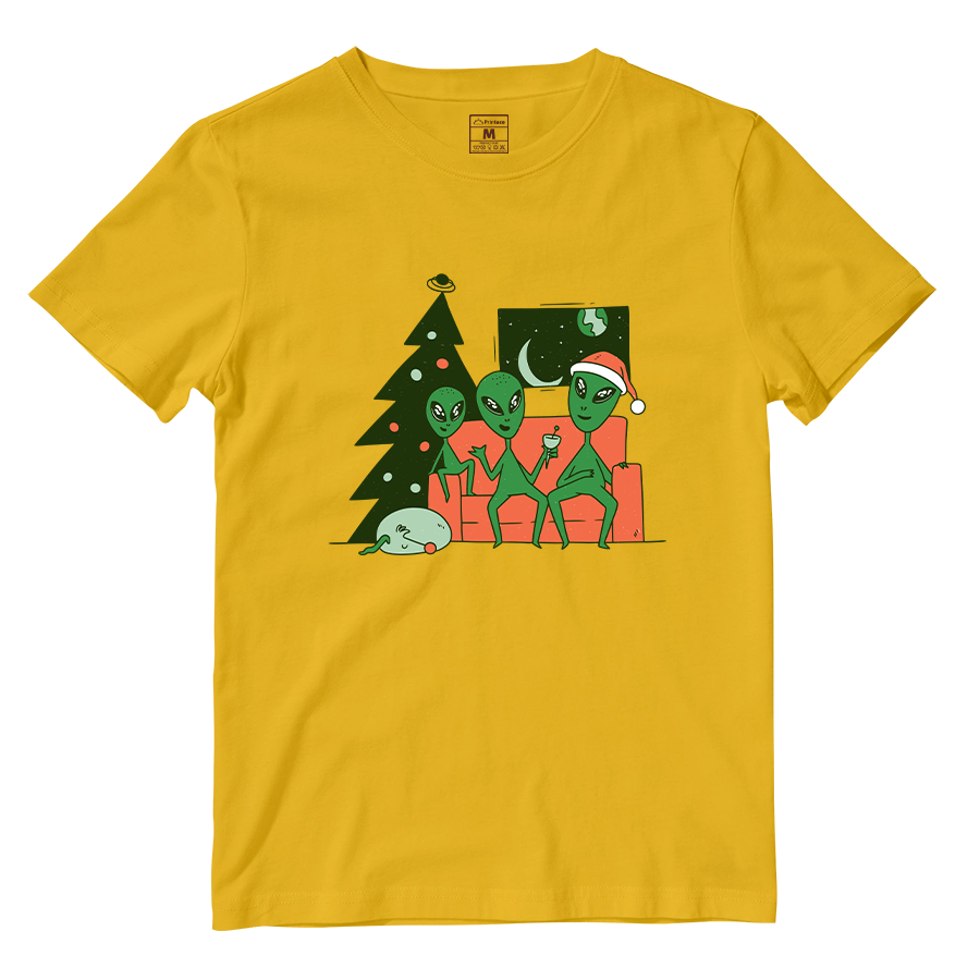 Cotton Shirt: Alien Christmas