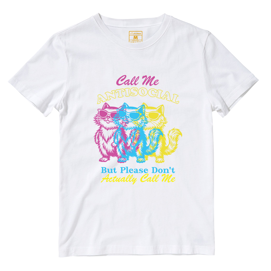 Cotton Shirt: Antisocial Cat