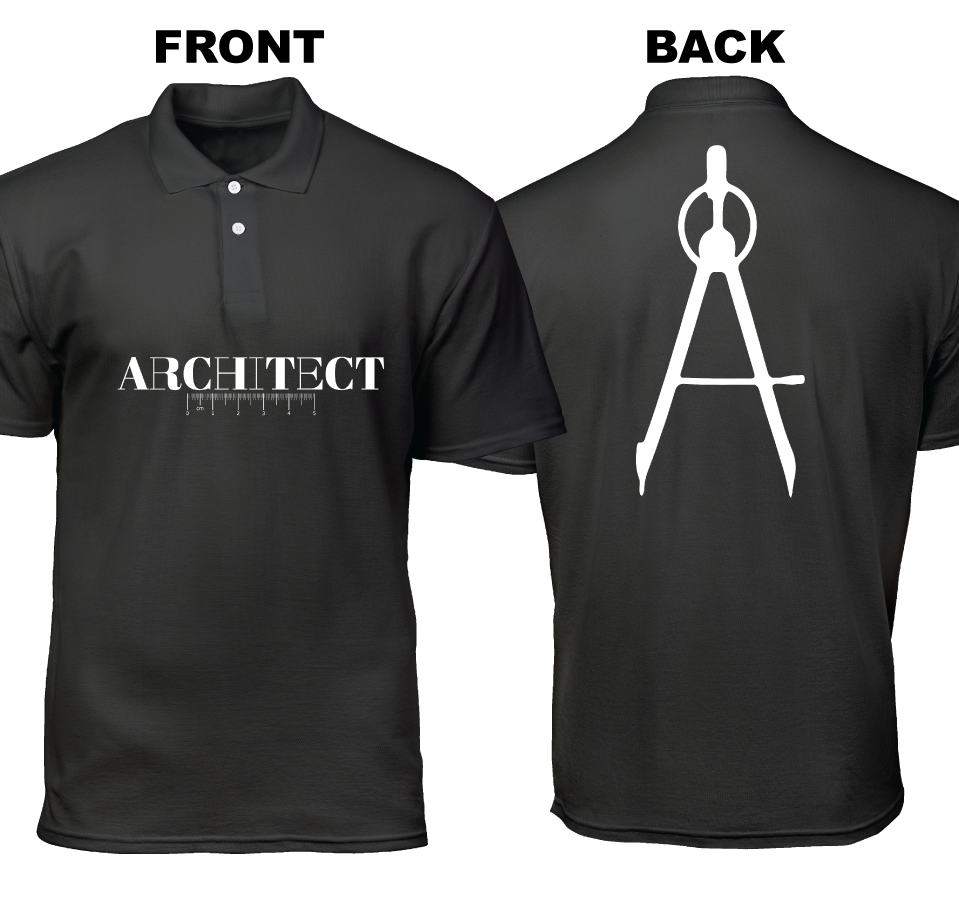 Cotton Polo Shirt: Architect Precision (Front and Back)