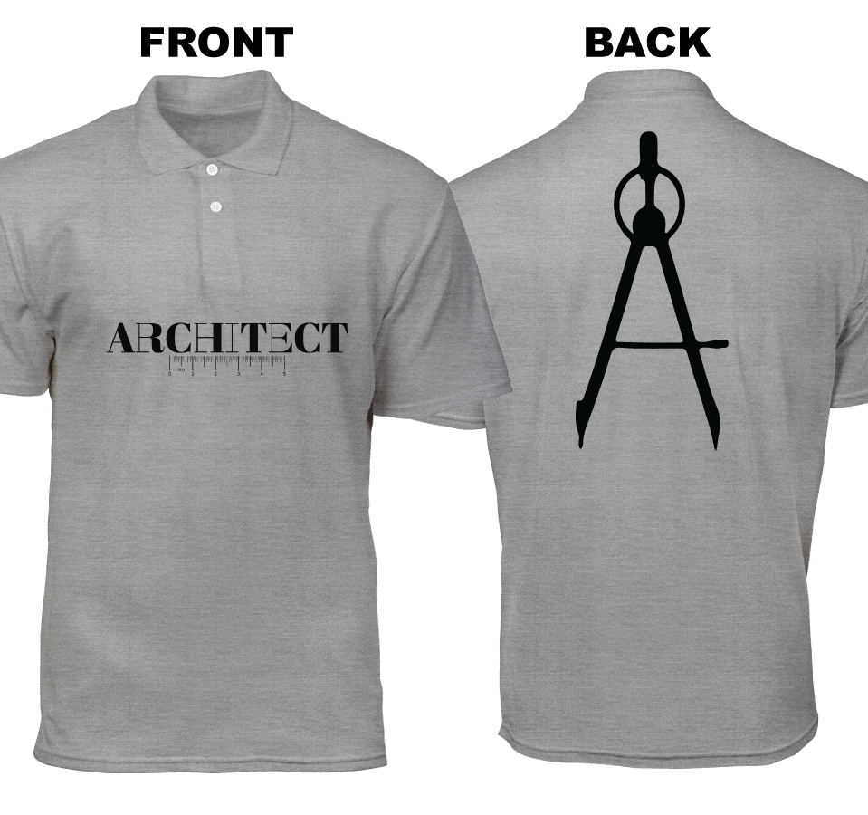 Cotton Polo Shirt: Architect Precision (Front and Back)