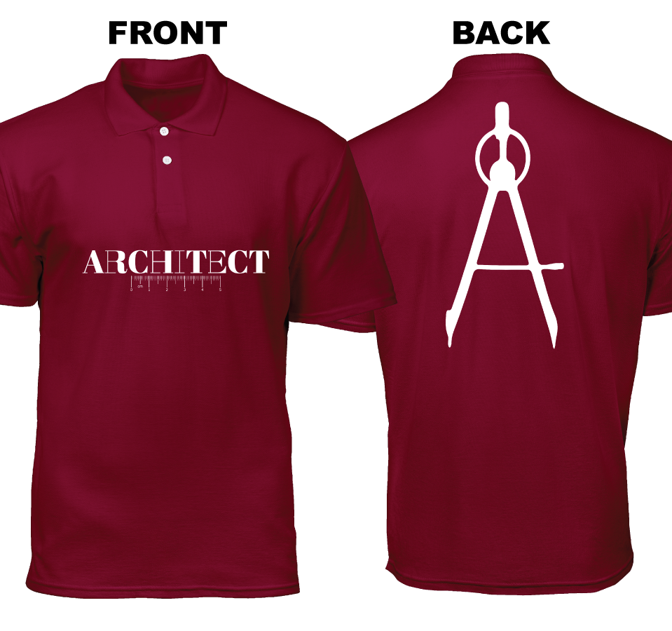 Cotton Polo Shirt: Architect Precision (Front and Back)