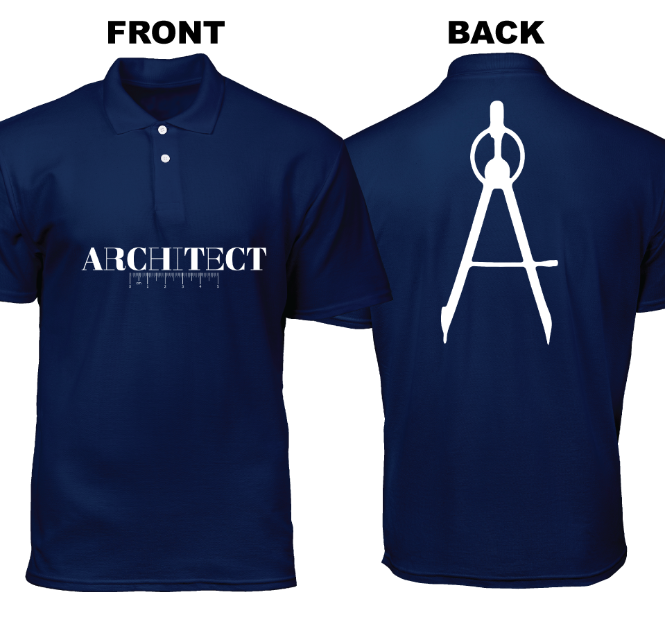 Cotton Polo Shirt: Architect Precision (Front and Back)