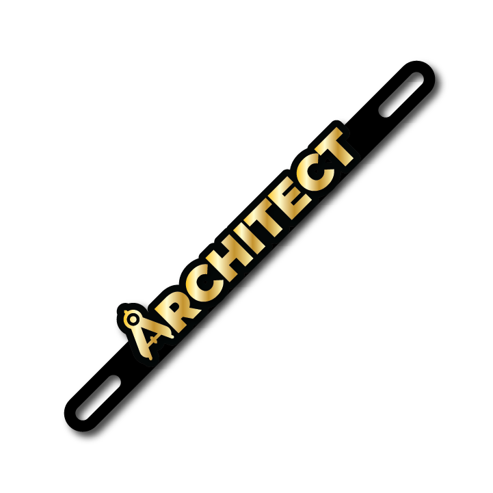 Car Plate Badge: Architect Version 2