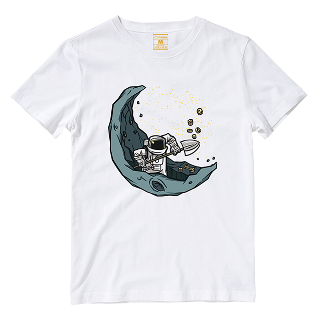 Cotton Shirt: Astronaut Mining