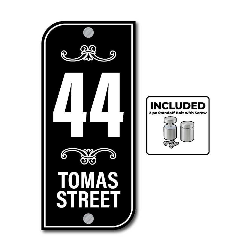House Number Plate: Asymmetric