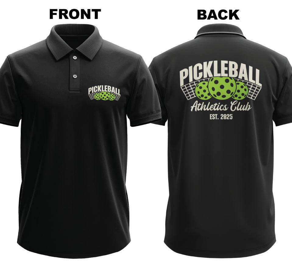 Drifit Polo Shirt: Athletics Club (Front & Back)