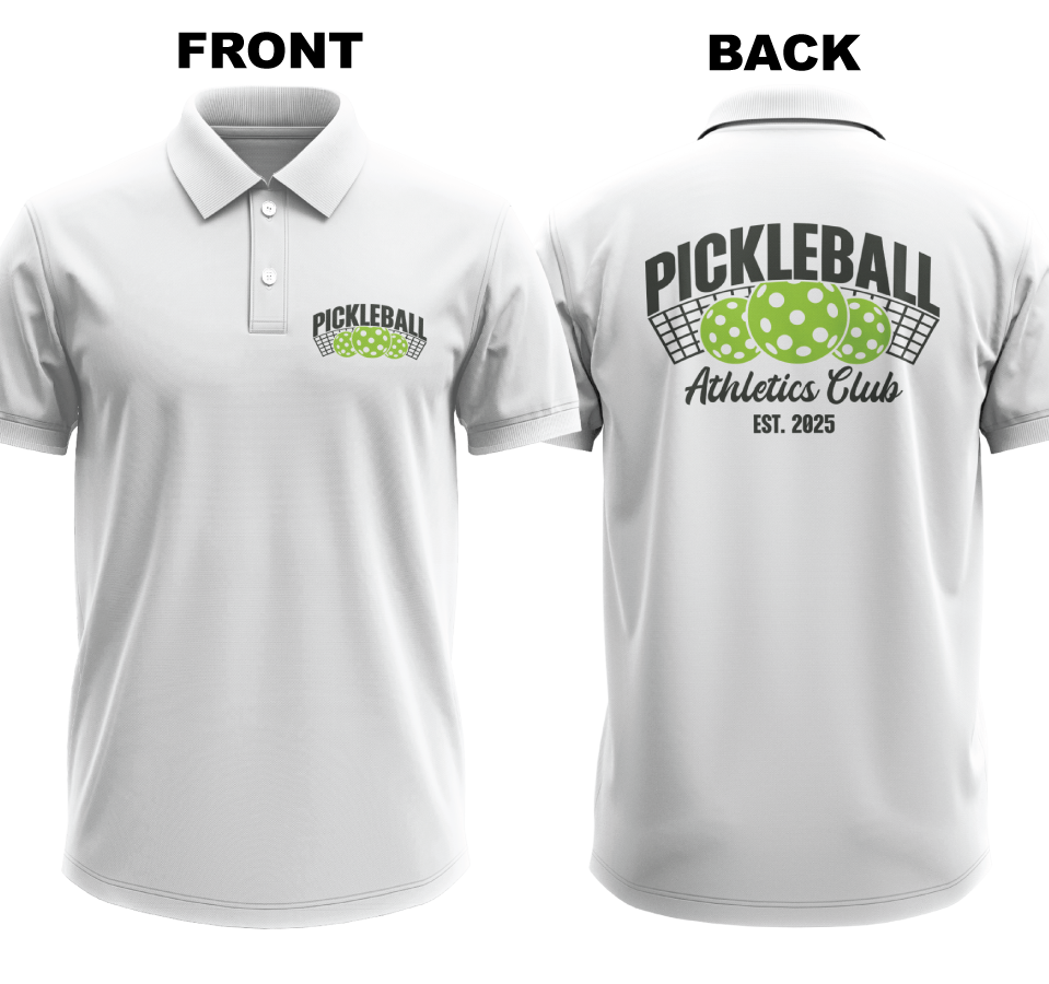 Drifit Polo Shirt: Athletics Club (Front & Back)