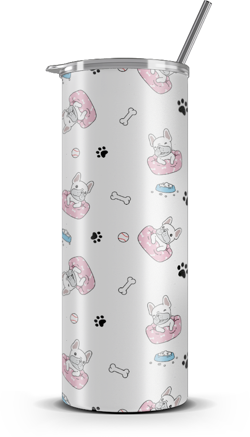 20oz. Slim Tumbler: Baby Pug