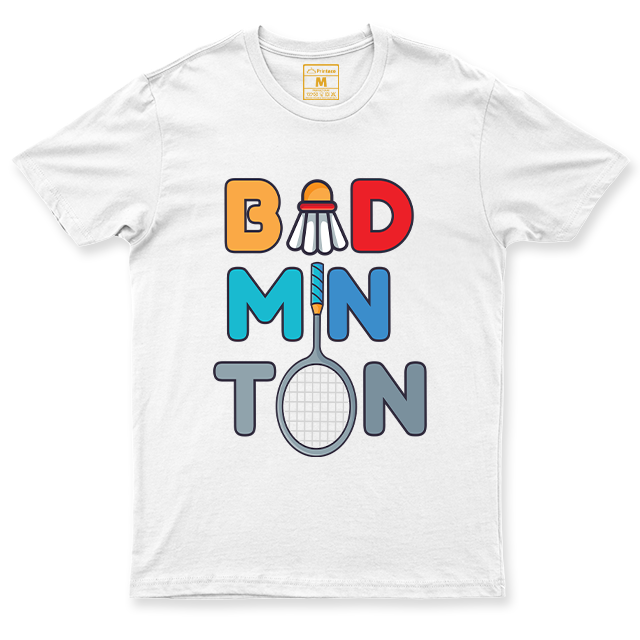 Drifit Shirt: Badminton Cartoon