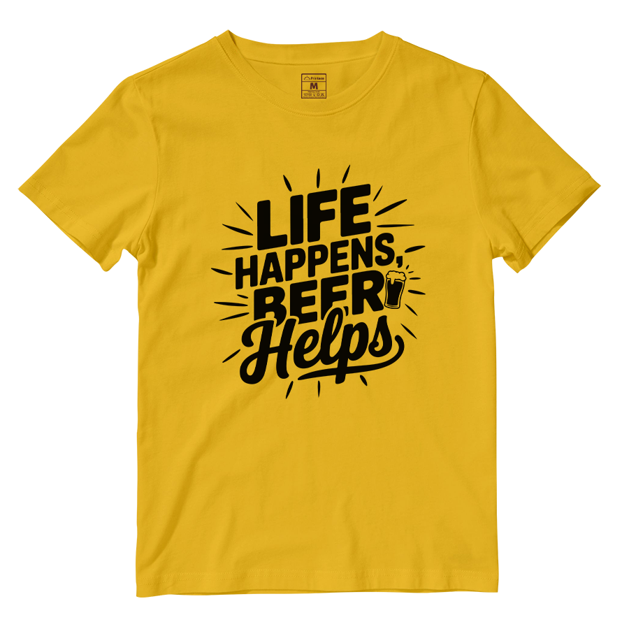 Cotton Shirt: Beer Helps