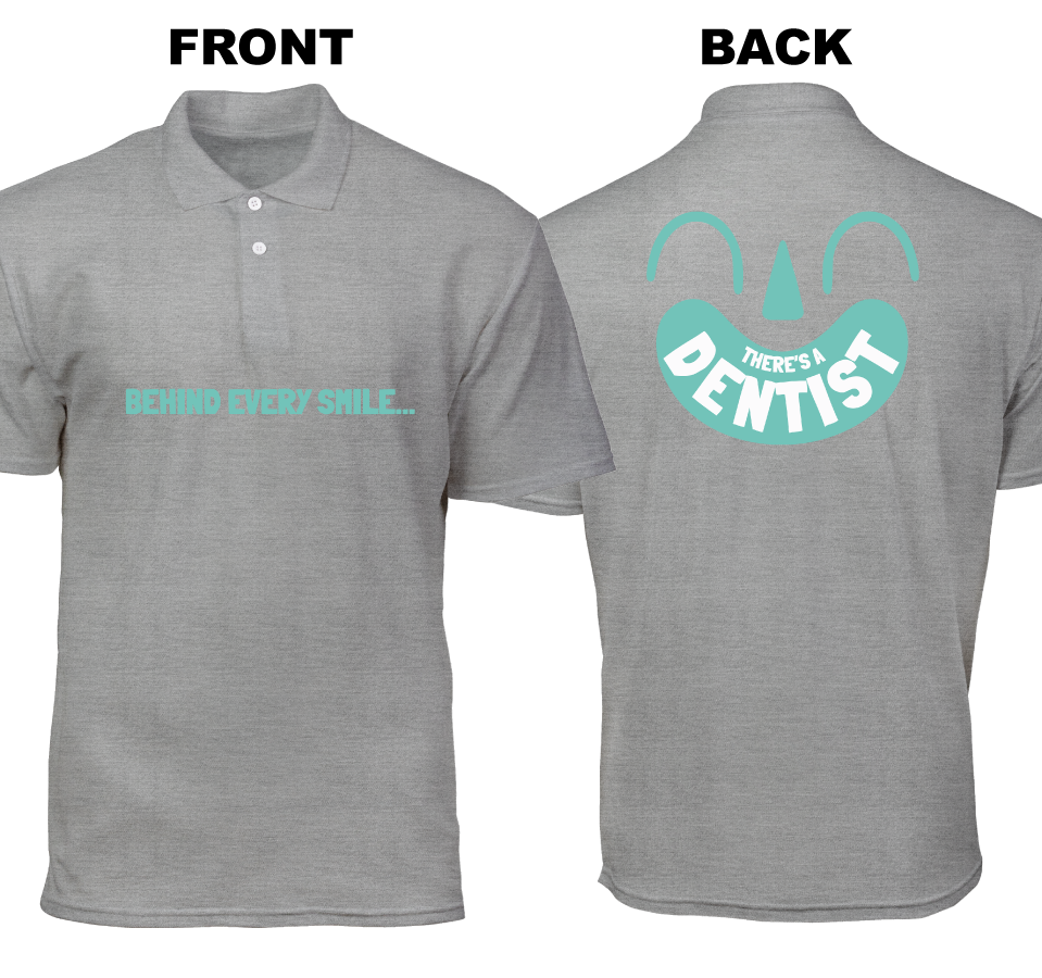 Cotton Polo Shirt: Behind Evey Smile (Front and Back)