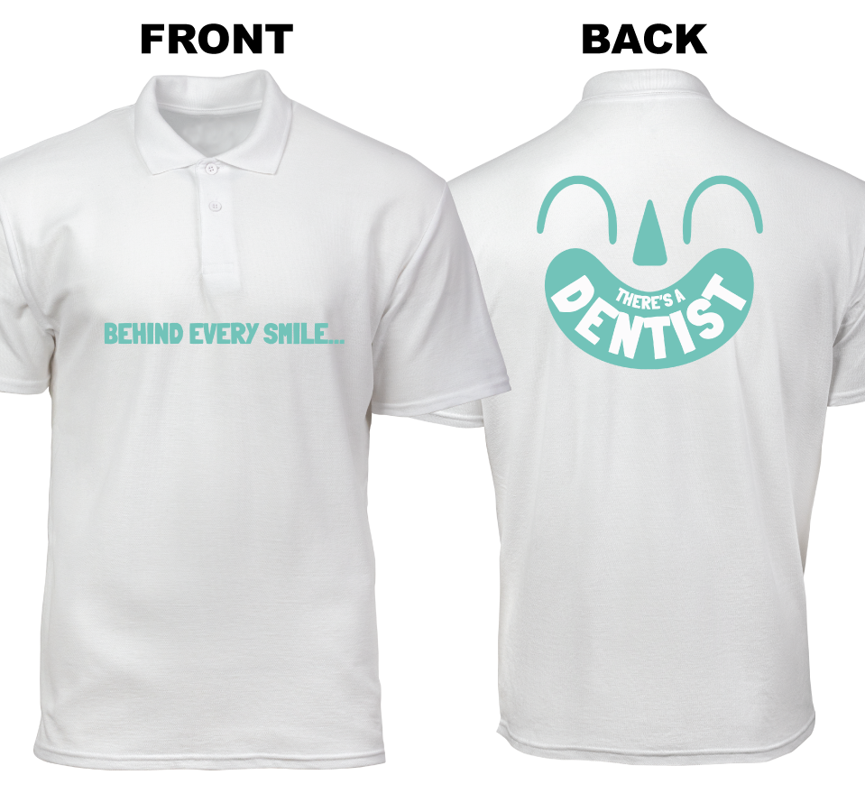 Cotton Polo Shirt: Behind Evey Smile (Front and Back)