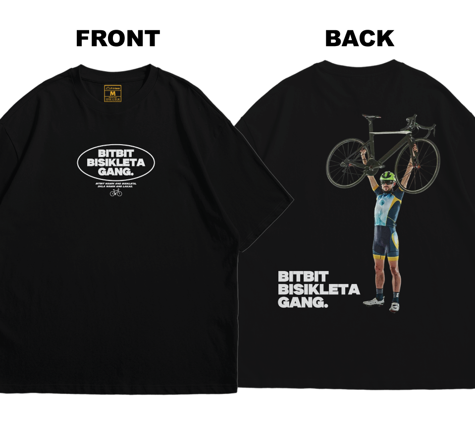 Premium Oversized Cotton Shirt: Bitbit Bisikleta Gang (Front and Back)