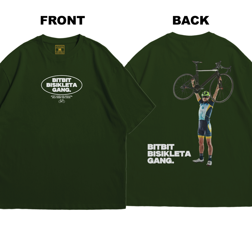 Premium Oversized Cotton Shirt: Bitbit Bisikleta Gang (Front and Back)