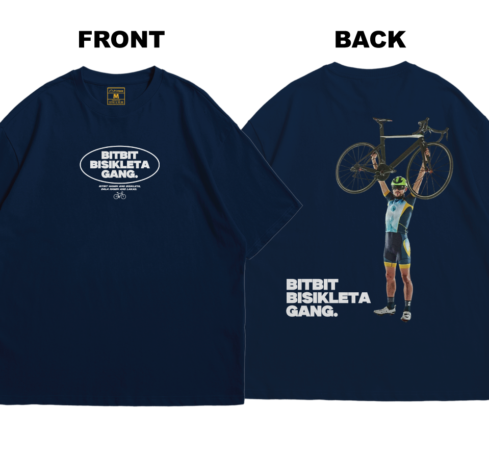 Premium Oversized Cotton Shirt: Bitbit Bisikleta Gang (Front and Back)