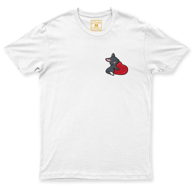 C. Spandex Shirt: Black Puppy Heart Pocketee