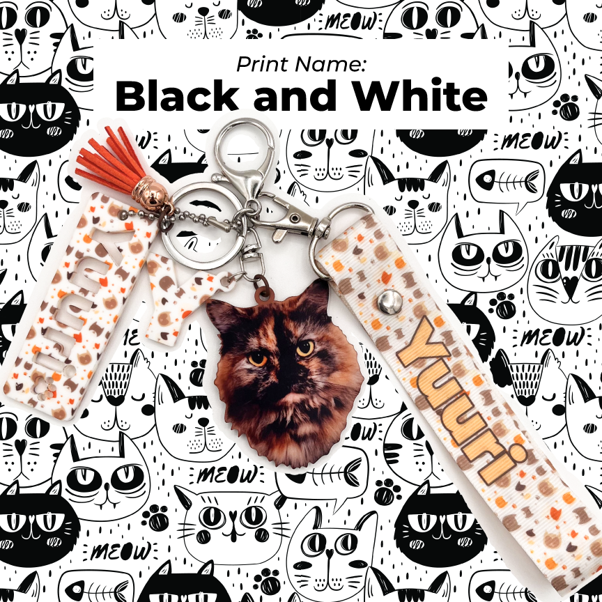 Acrylic Pet Bag Charm: Cat Wristyard Set