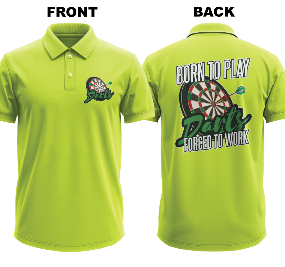 Drifit Polo Shirt: Born to Play (Front & Back)