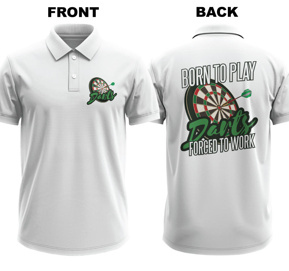 Drifit Polo Shirt: Born to Play (Front & Back)
