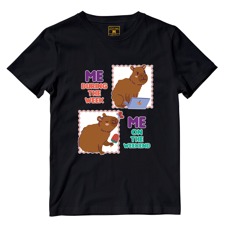 Cotton Shirt: Busy Capybara