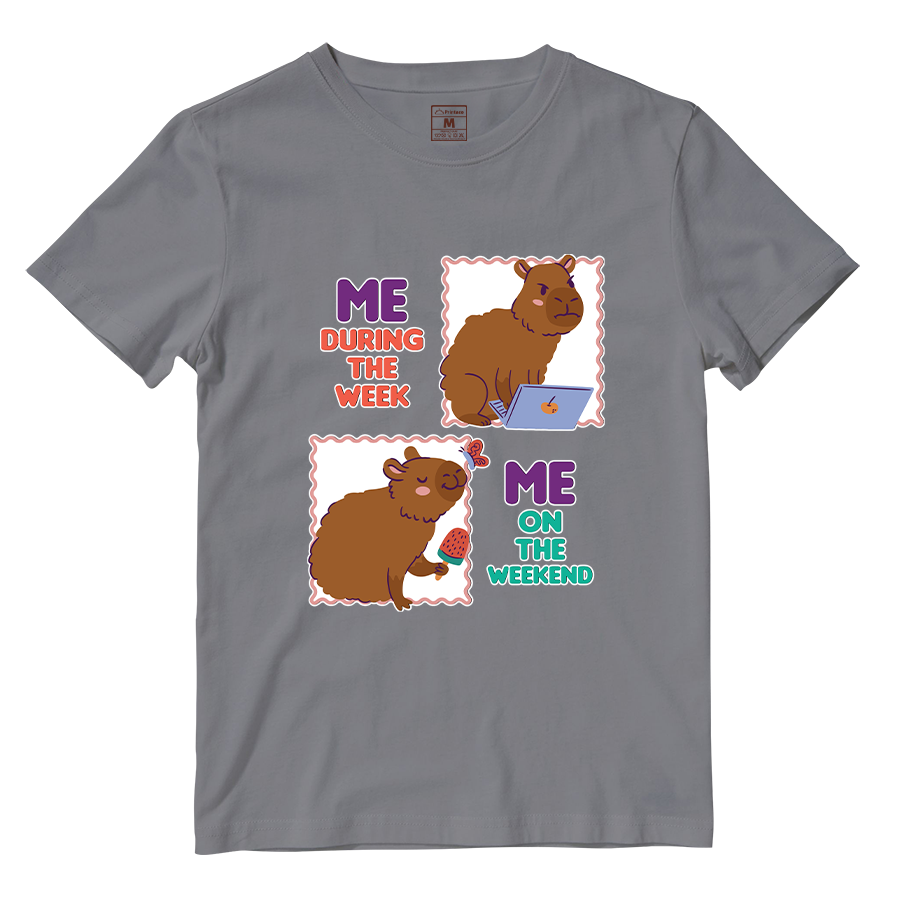 Cotton Shirt: Busy Capybara