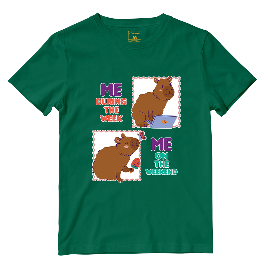 Cotton Shirt: Busy Capybara