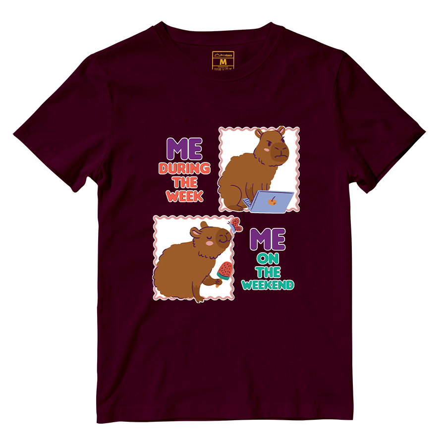 Cotton Shirt: Busy Capybara