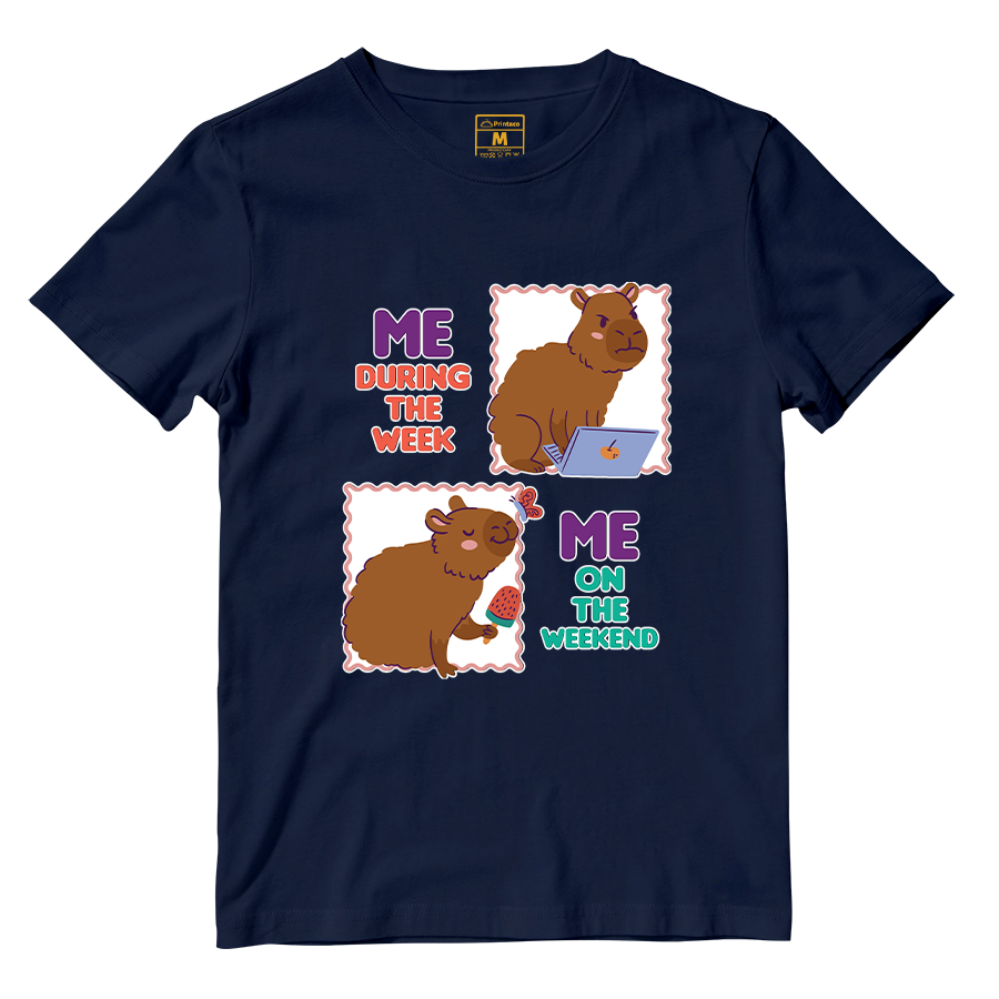 Cotton Shirt: Busy Capybara
