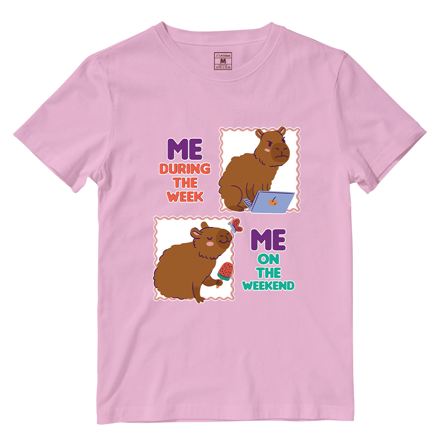 Cotton Shirt: Busy Capybara