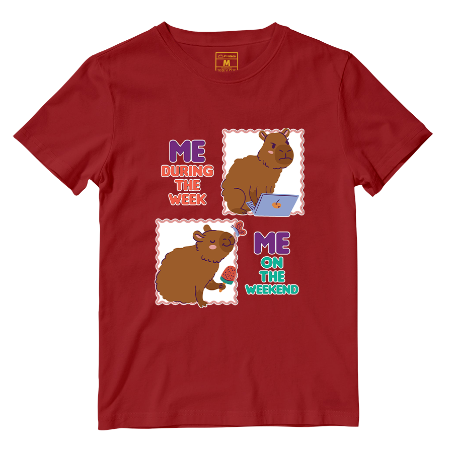 Cotton Shirt: Busy Capybara