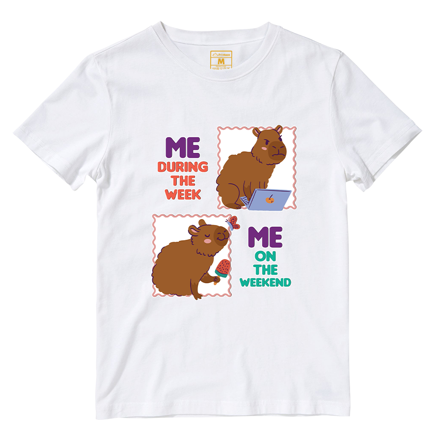 Cotton Shirt: Busy Capybara