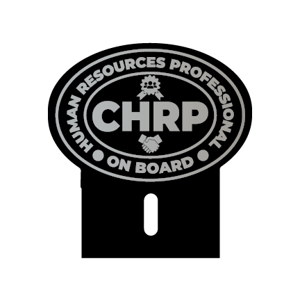 Acrylic Car Emblem: CHRP Certified Human Resources Professional