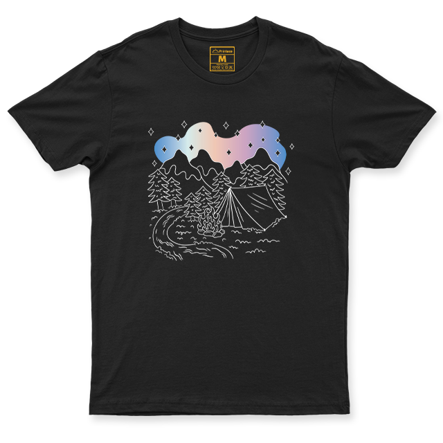 Drifit Shirt: Camping Aurora