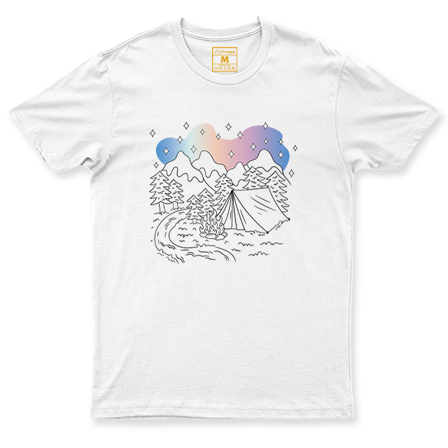 Drifit Shirt: Camping Aurora