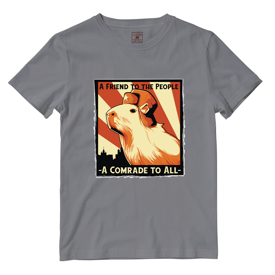 Cotton Shirt: Capybara Comrade