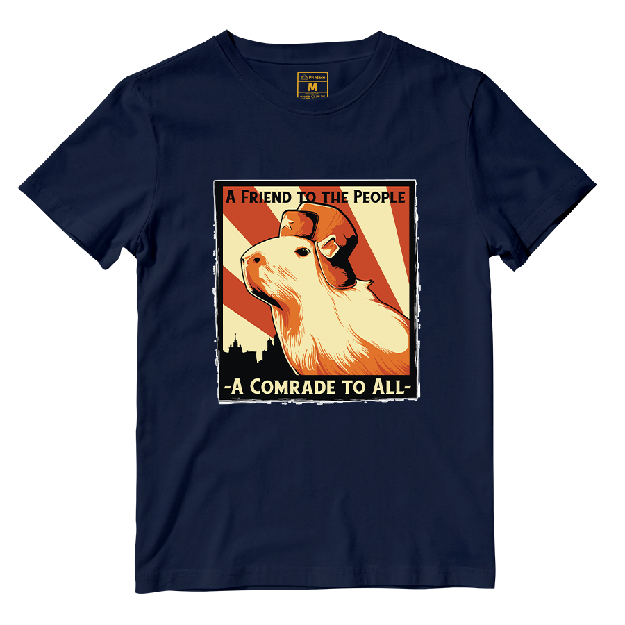 Cotton Shirt: Capybara Comrade
