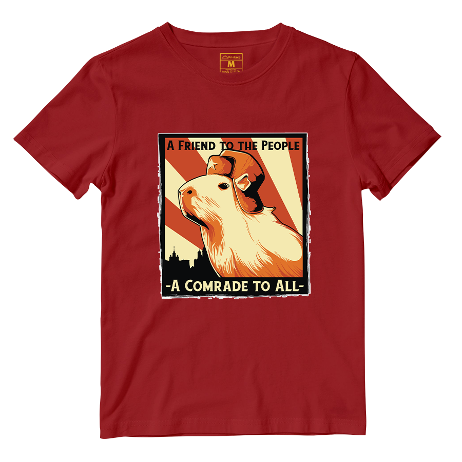 Cotton Shirt: Capybara Comrade