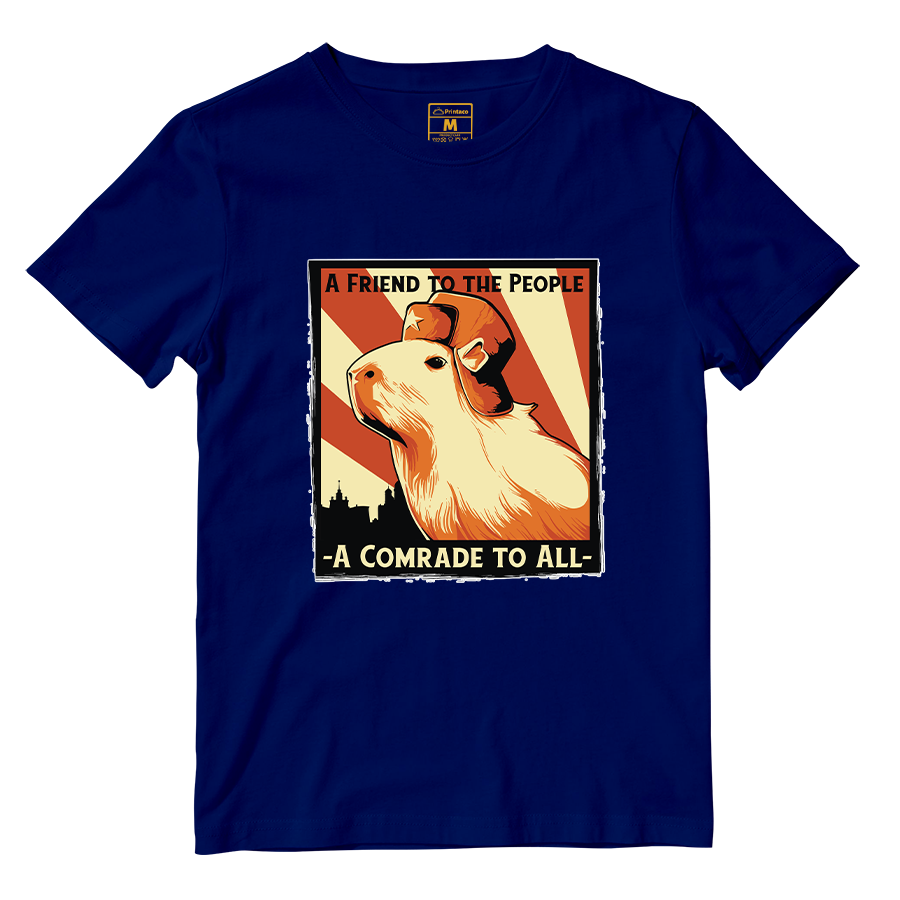 Cotton Shirt: Capybara Comrade