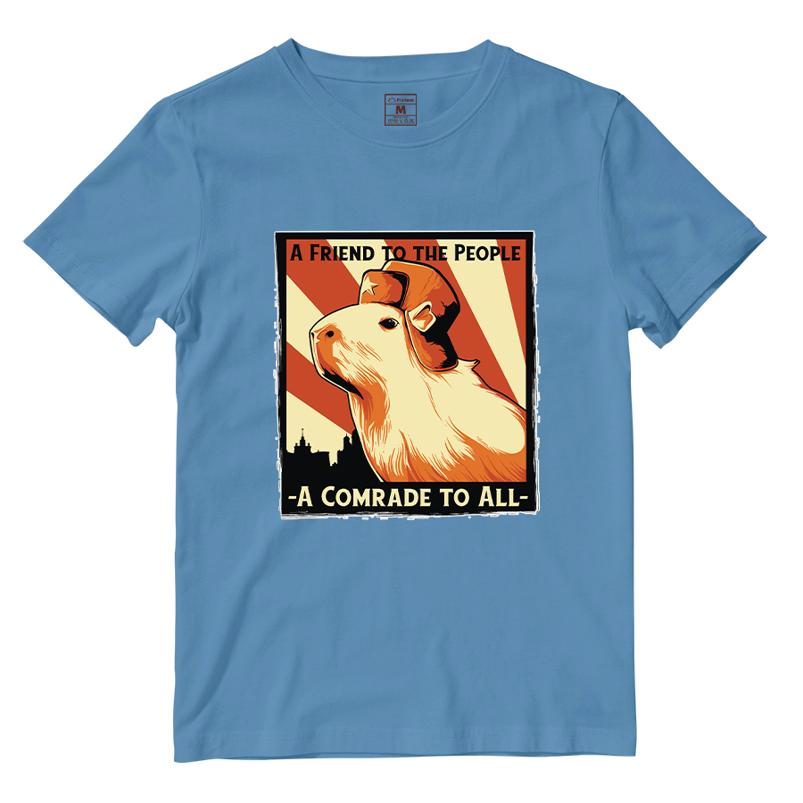 Cotton Shirt: Capybara Comrade