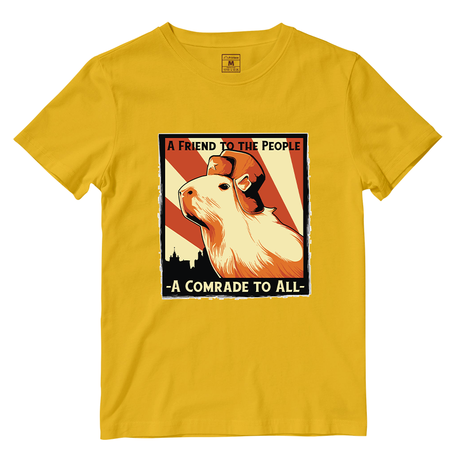 Cotton Shirt: Capybara Comrade