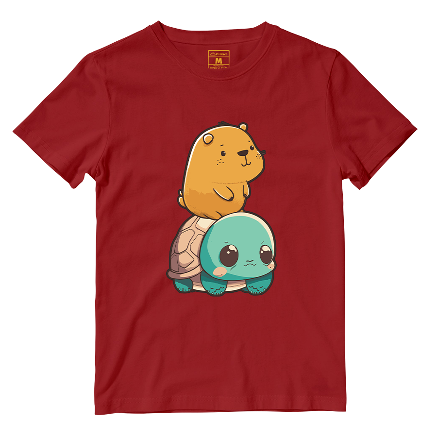 Cotton Shirt: Capybara Kawaii