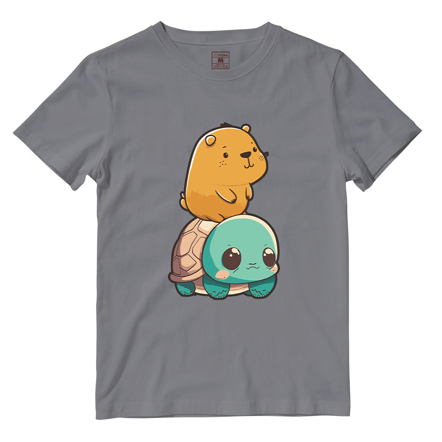 Cotton Shirt: Capybara Kawaii