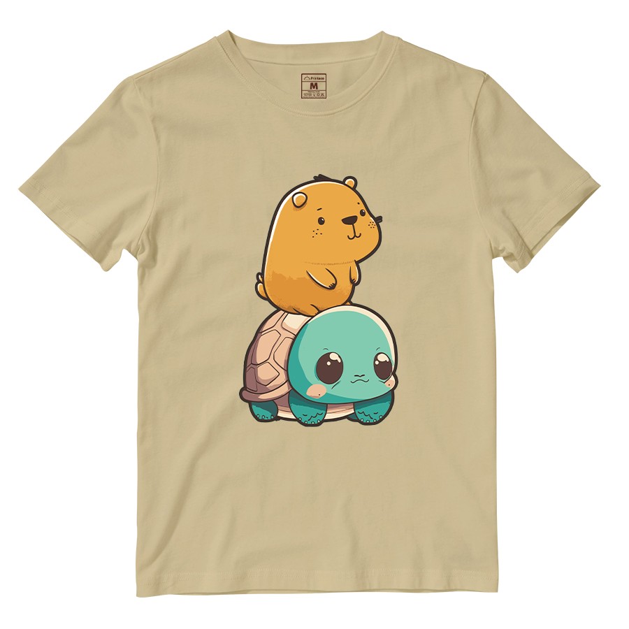 Cotton Shirt: Capybara Kawaii