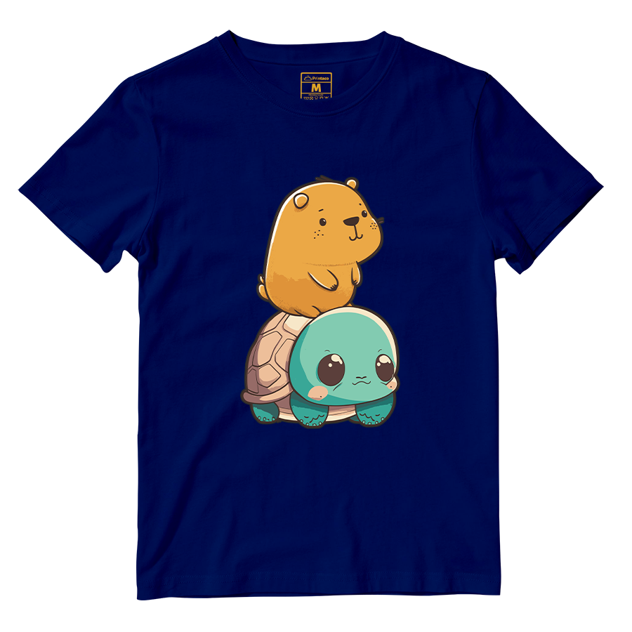 Cotton Shirt: Capybara Kawaii