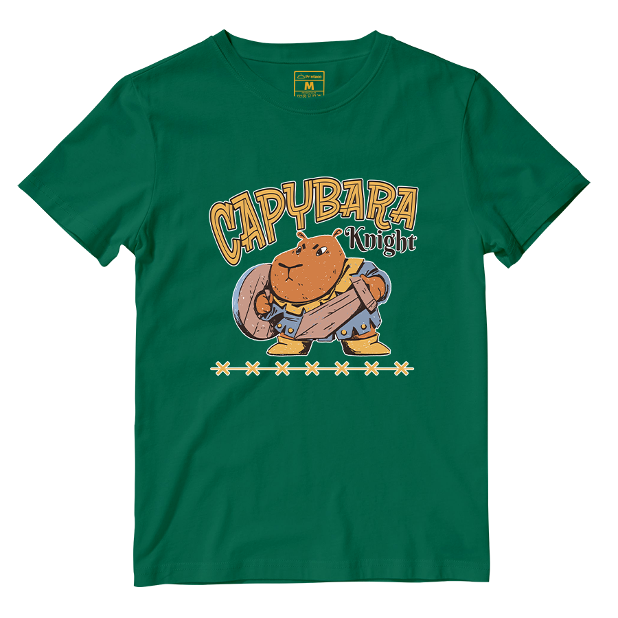 Cotton Shirt: Capybara Knight