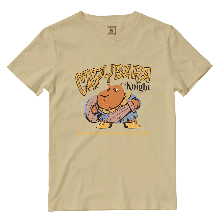 Cotton Shirt: Capybara Knight