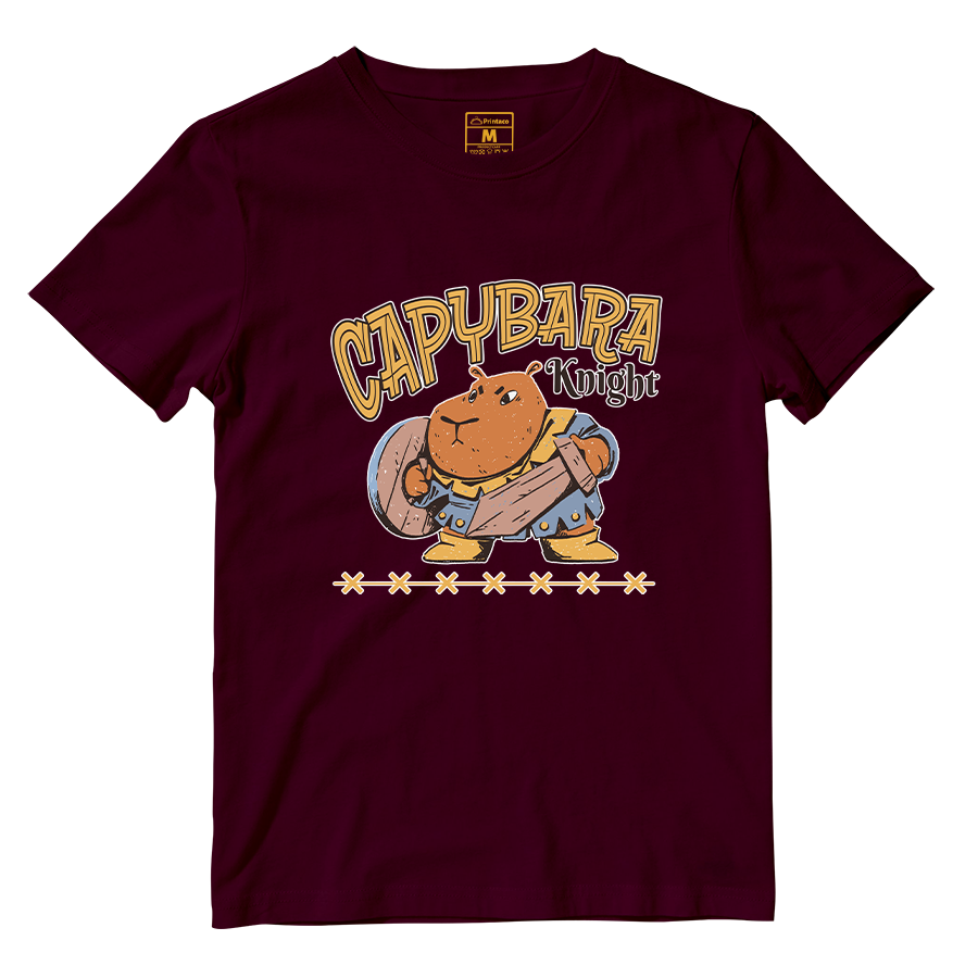 Cotton Shirt: Capybara Knight